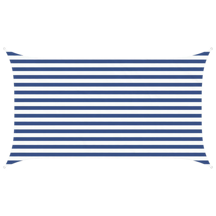 Solskugge Segel Blå Och Vit 3,5 X 2 M 100% Polyester Oxford