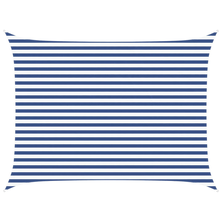 Solskugge Segel Blå Och Vit 4 × 3 M 100% Polyester Oxford