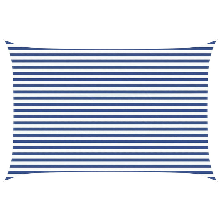 Solskugge Segel Blå Och Vit 4,5 X 3 M 100% Polyester Oxford