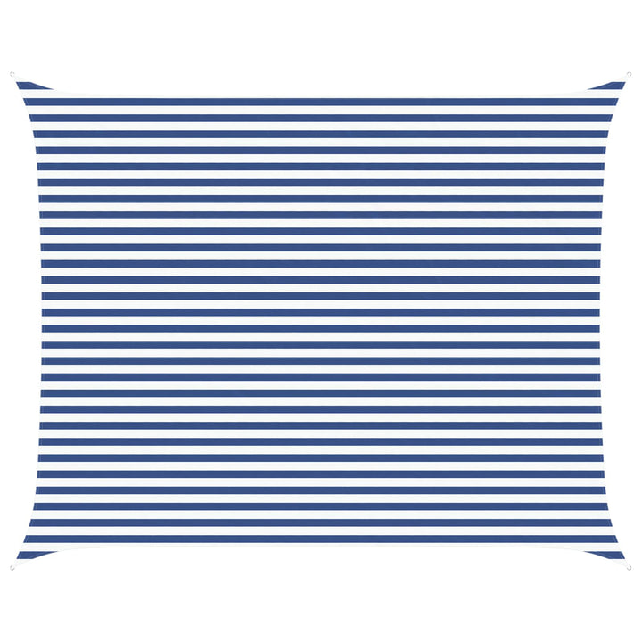 Solskugge Segel Blå Och Vit 5 X 4 M 100% Polyester Oxford