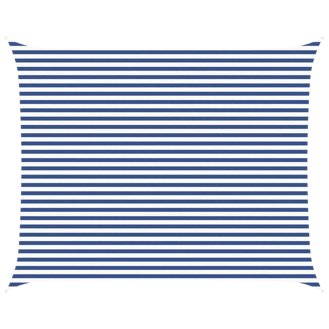 Solskugge Segel Blå Och Vit 5 X 4 M 100% Polyester Oxford