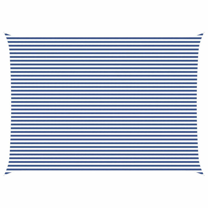 Solskugge Segel Blå Och Vit 7 X 5 M 100% Polyester Oxford