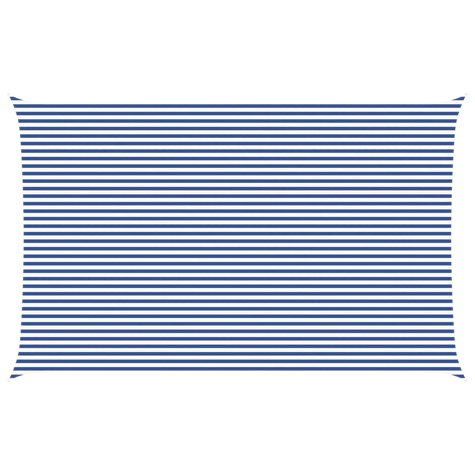 Solskugge Segel Blå Och Vit 8 X 5 M 100% Polyester Oxford