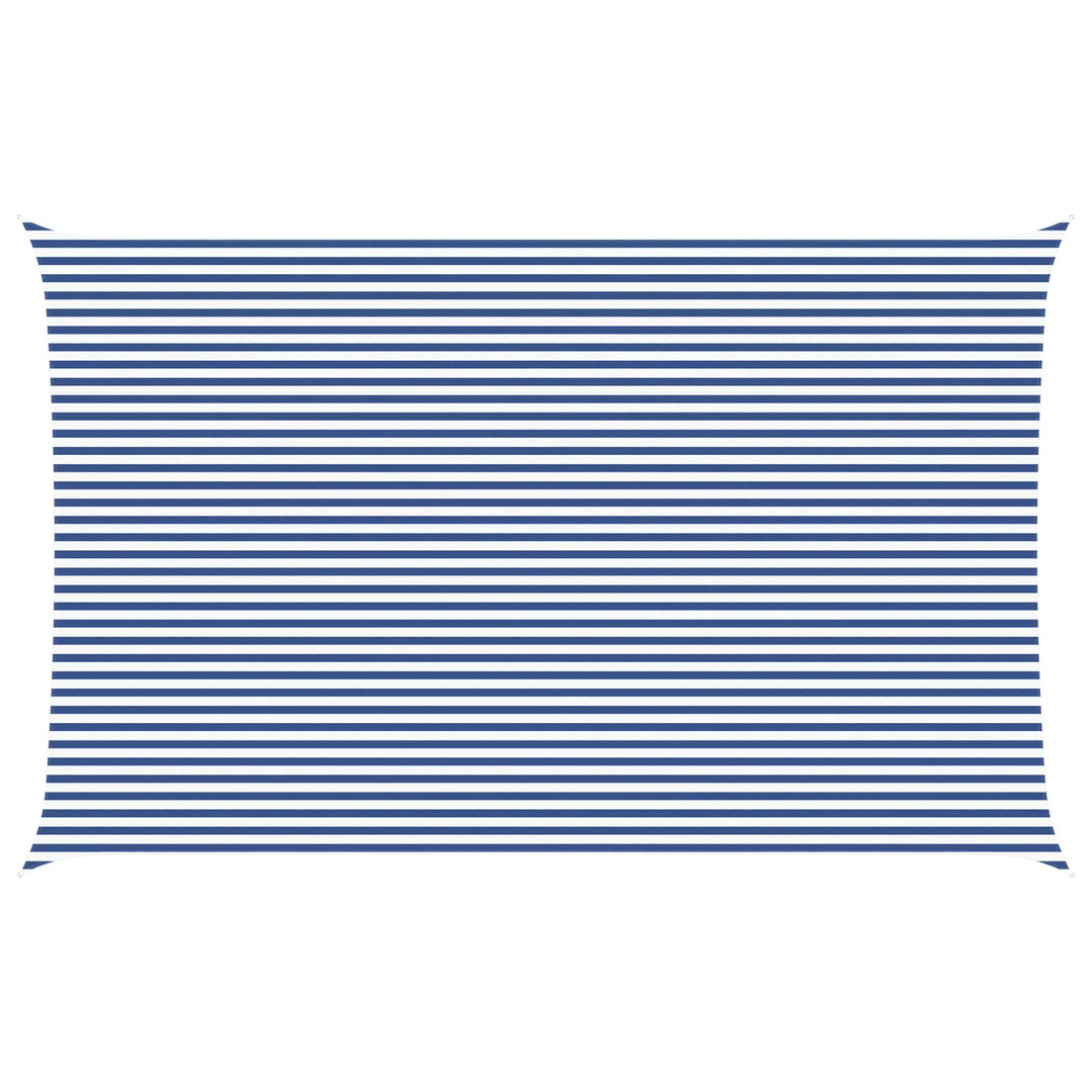 Solskugge Segel Blå Och Vit 8 X 5 M 100% Polyester Oxford