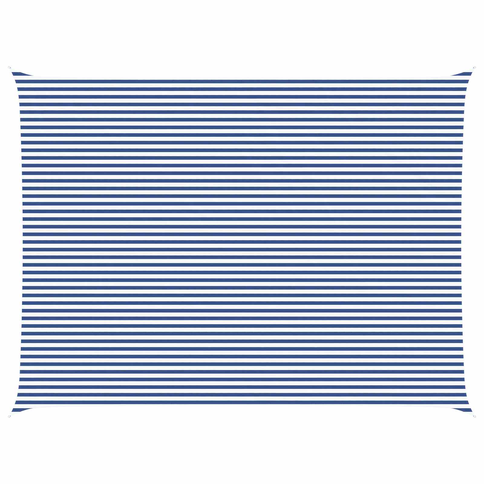 Solskugge Segel Blå Och Vit 8 X 6 M 100% Polyester Oxford