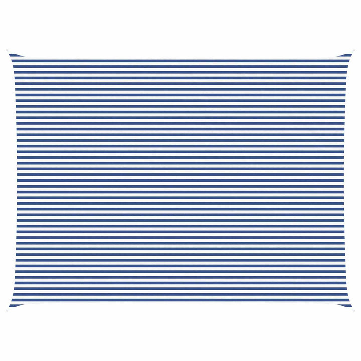 Solskugge Segel Blå Och Vit 8 X 6 M 100% Polyester Oxford