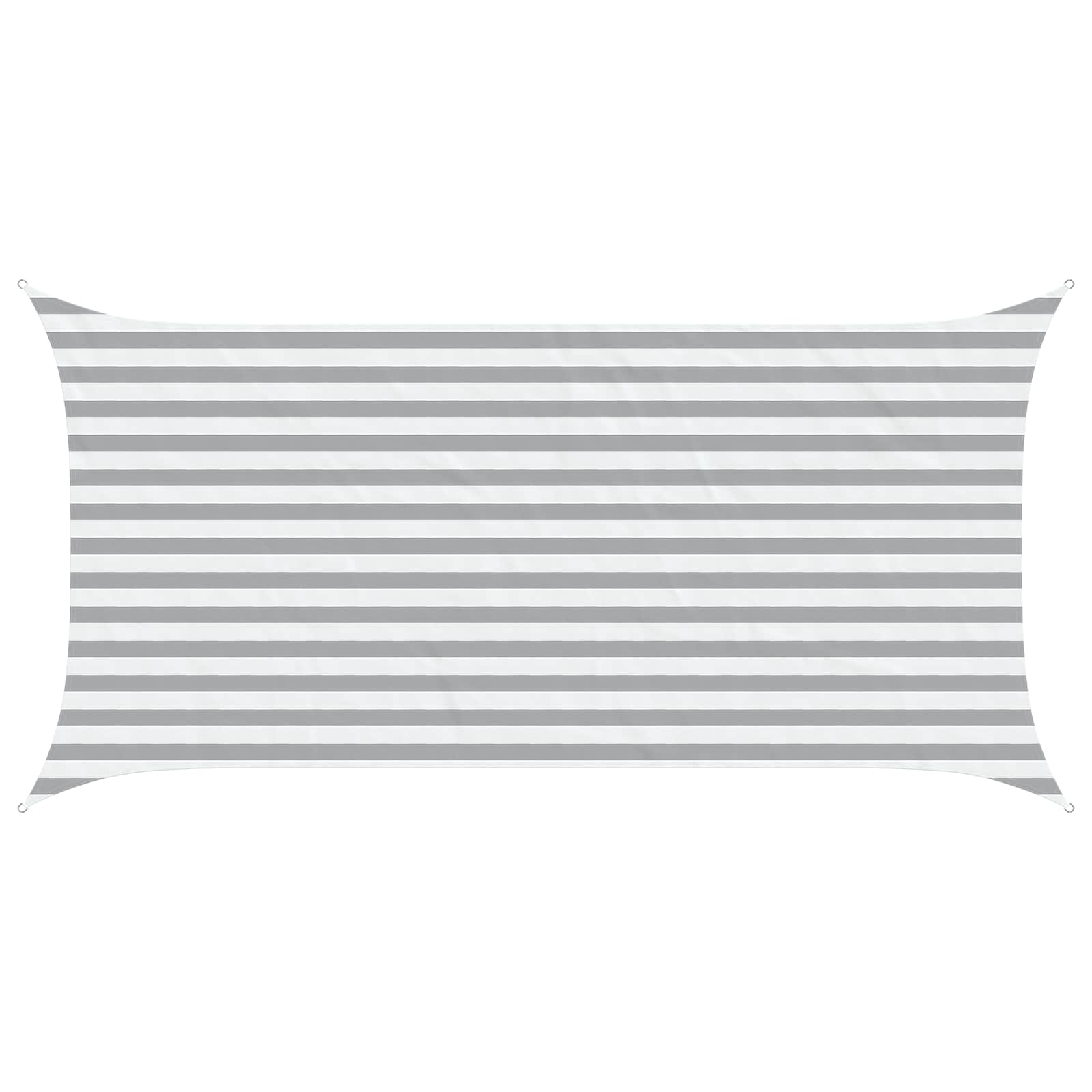 Solskugge Segel Ljusgrå Och Vit. 4 X 2 M 100% Polyester Oxford