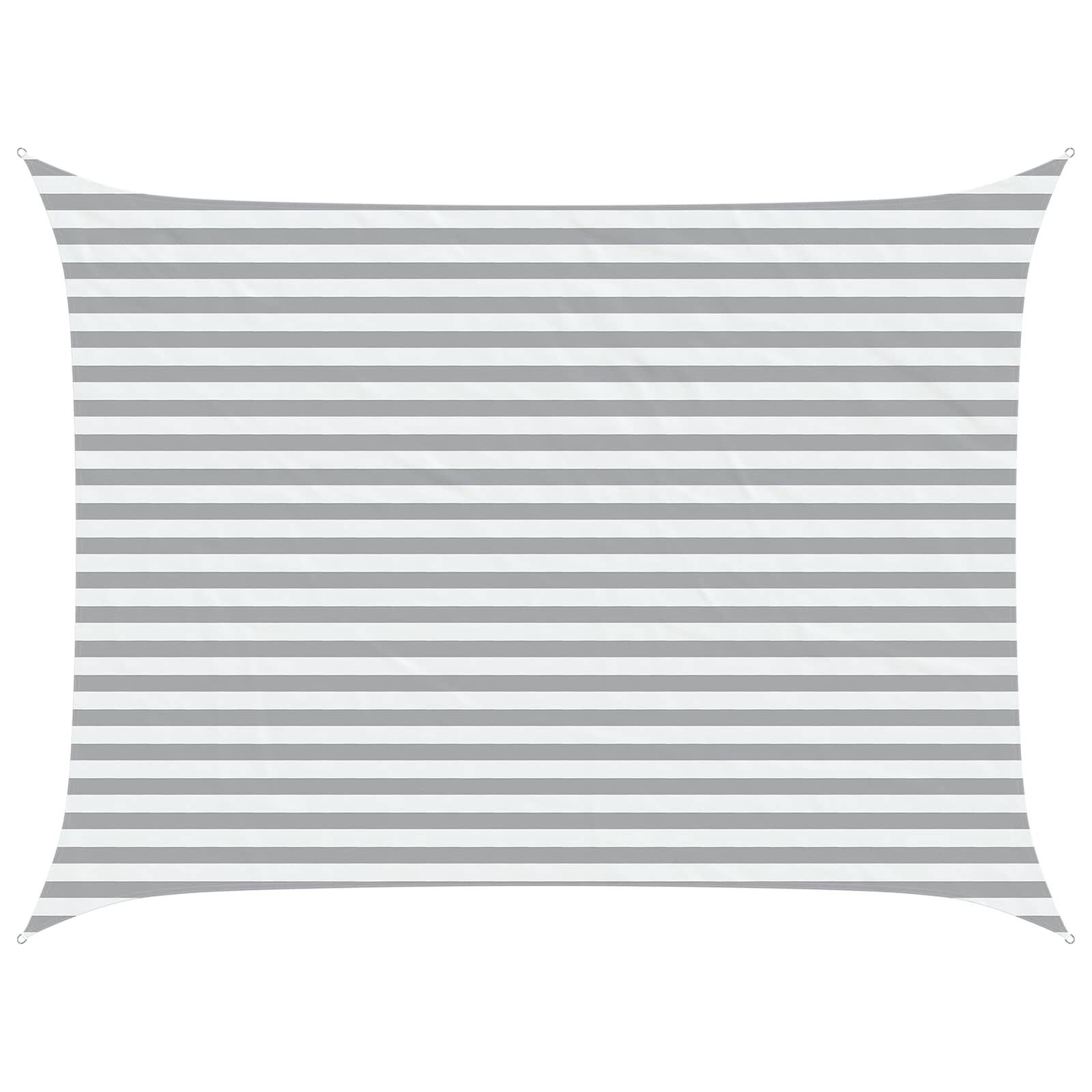 Solskugge Segel Ljusgrå Och Vit. 4 × 3 M 100% Polyester Oxford