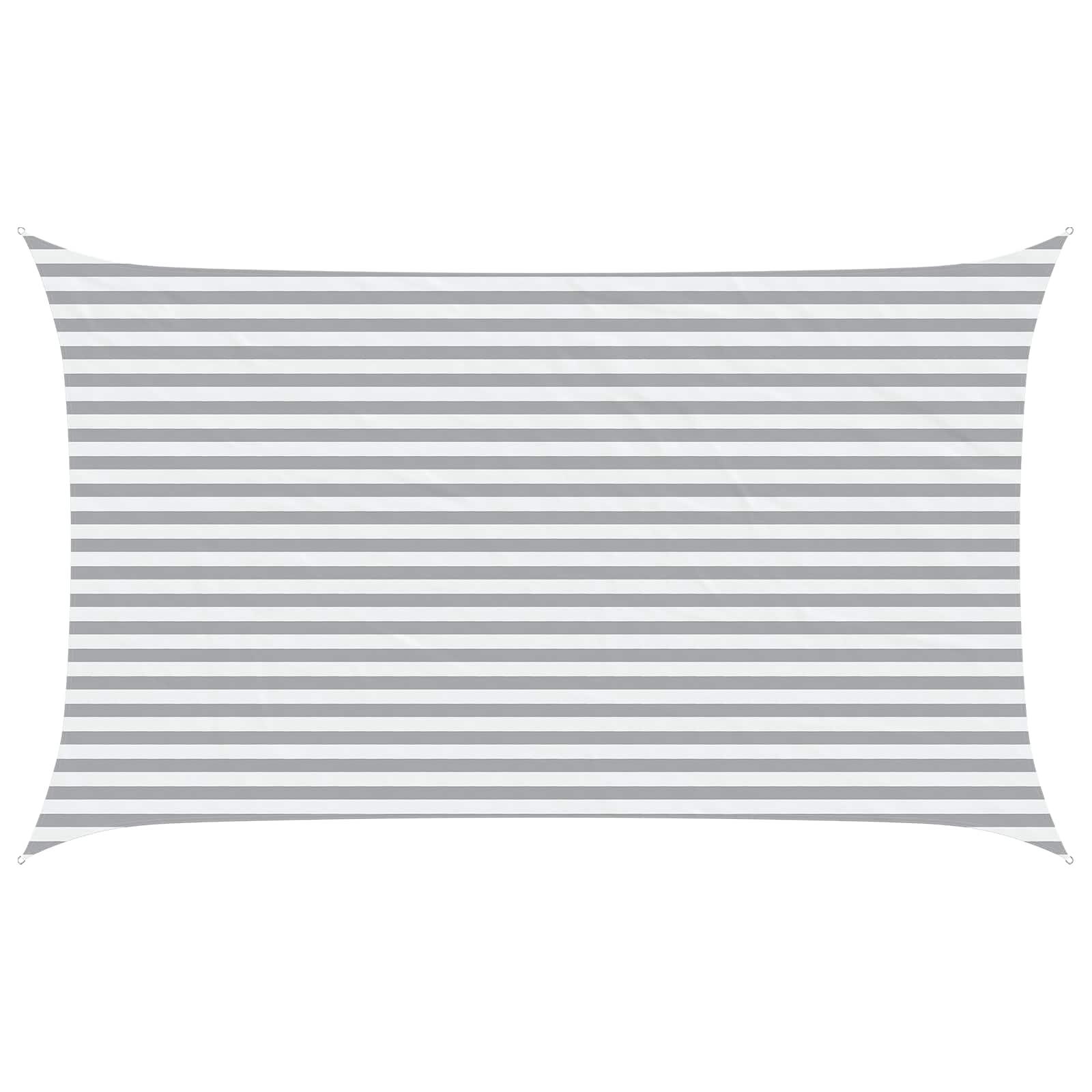 Solskugge Segel Ljusgrå Och Vit. 5 X 3 M 100% Polyester Oxford