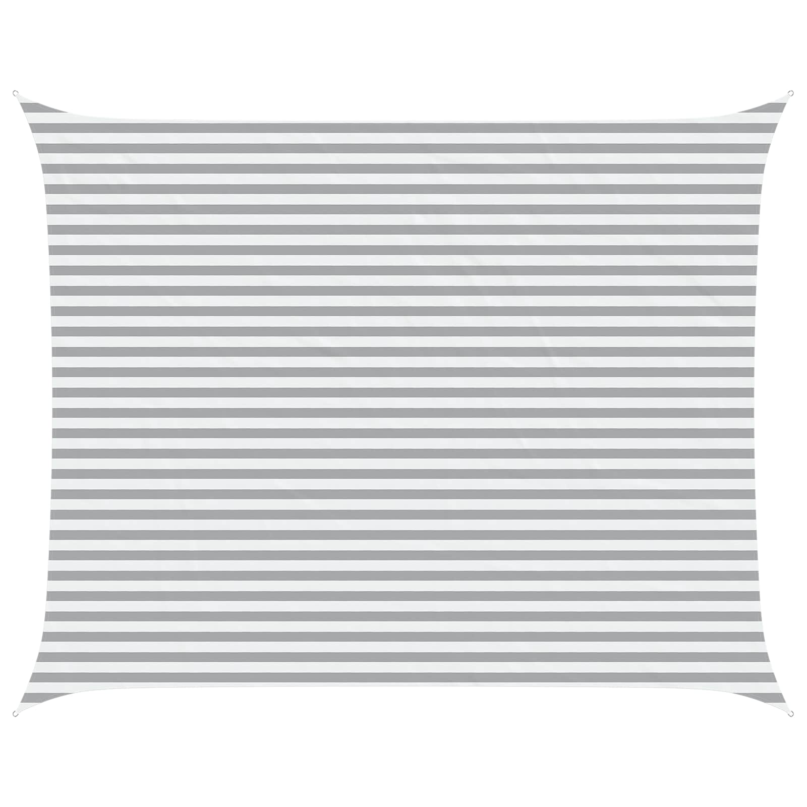Solskugge Segel Ljusgrå Och Vit. 5 X 4 M 100% Polyester Oxford