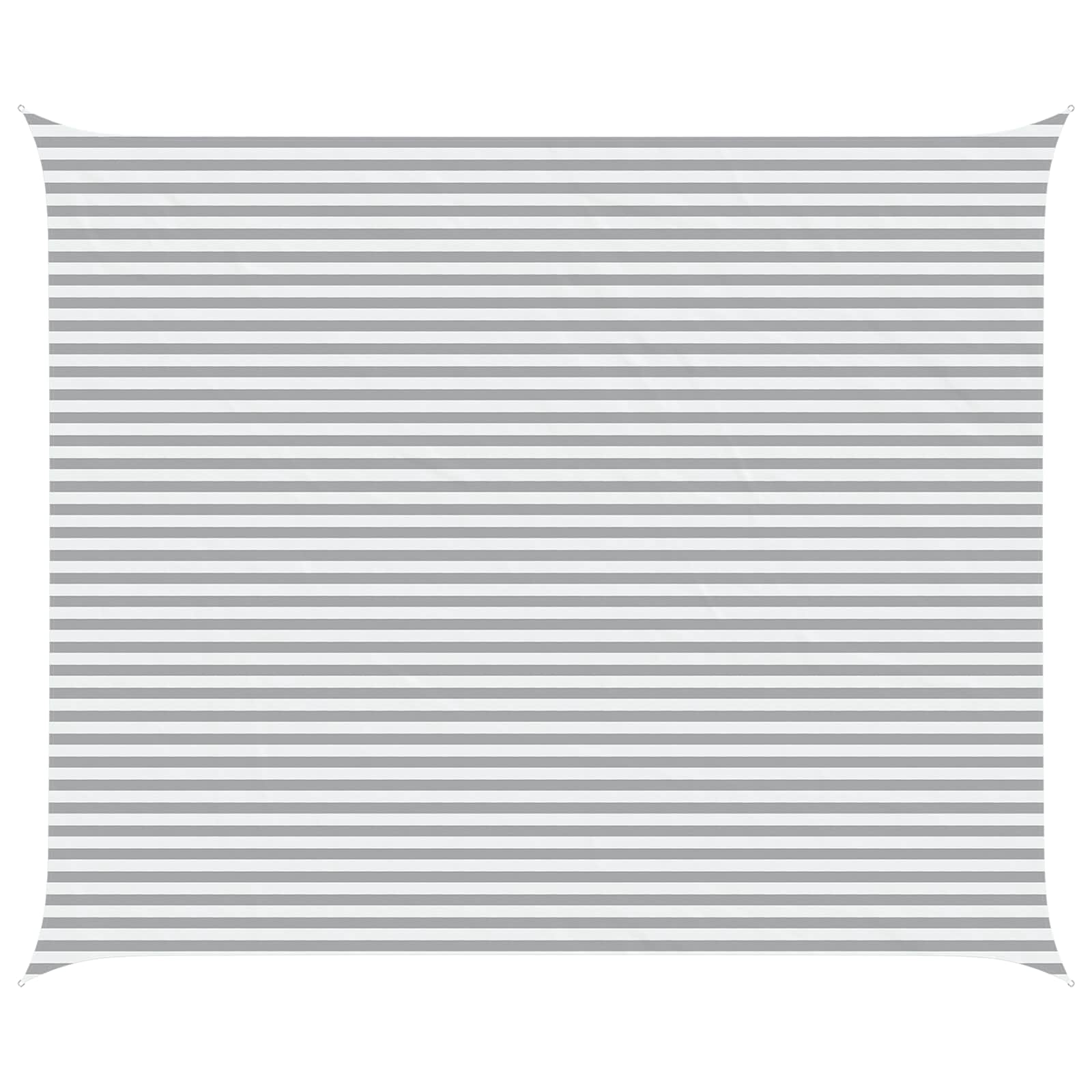 Solskugge Segel Ljusgrå Och Vit. 6 X 5 M 100% Polyester Oxford