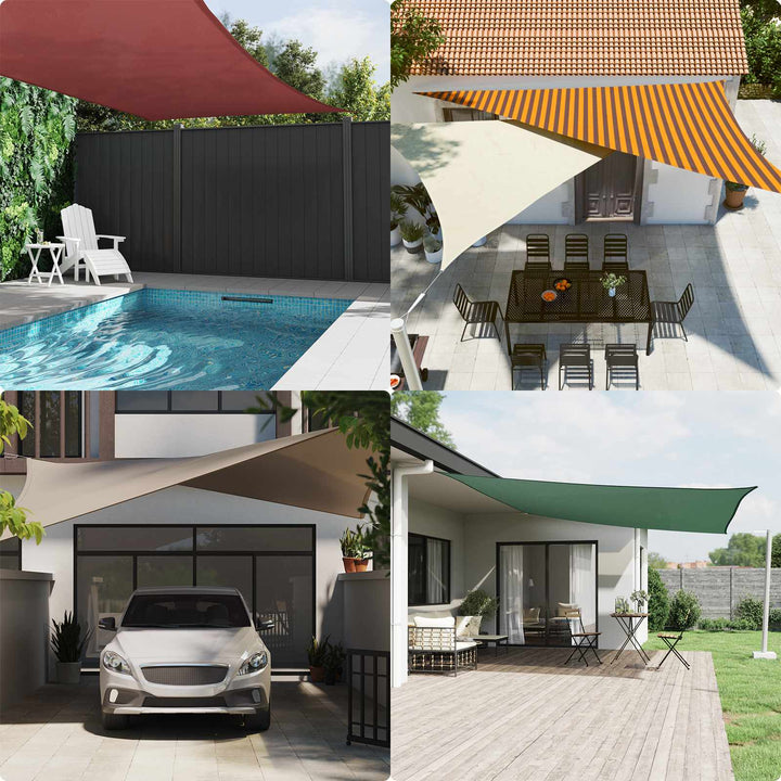 Solskugge Segel Orange Och Brunt 3,6 X 3,6 X 3,6 M