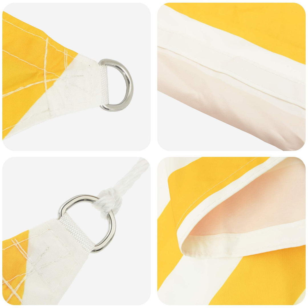 Solskugge Segel Gul Och Vit 4 X 5 X 5 M 100% Polyester Oxford
