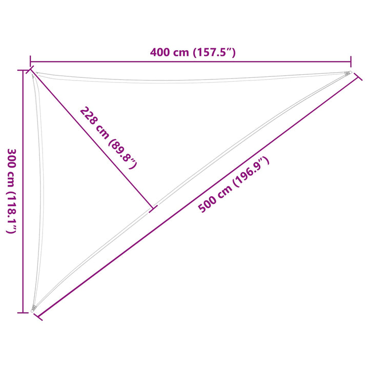 Solskugge Segel Blå Och Vit 3 X 4 X 5 M 100% Polyester Oxford