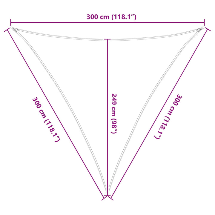 Solskugge Segel Ljusgrå Och Vit. 3 X 3 X 3 M