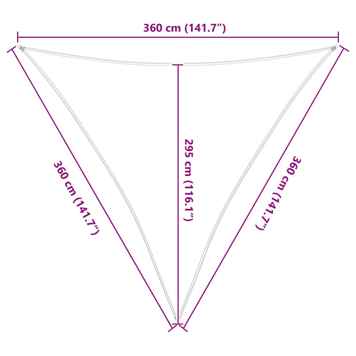 Solskugge Segel Ljusgrå Och Vit. 3,6 X 3,6 X 3,6 M