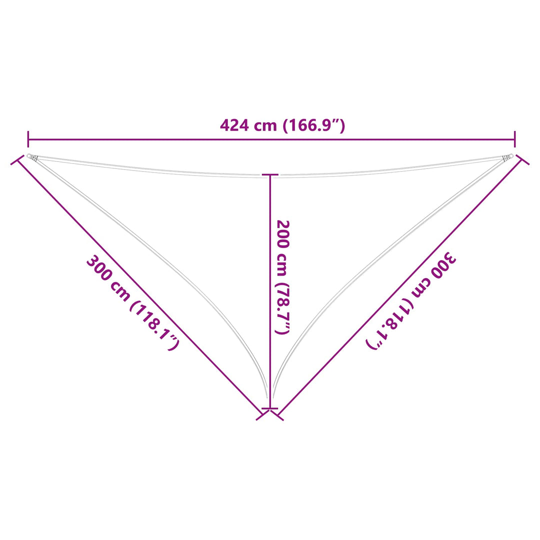 Solskugge Segel Ljusgrå Och Vit. 3 X 3 X 4,24 M