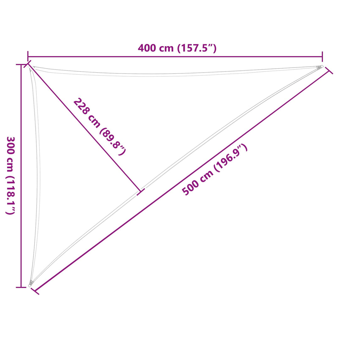 Solskugge Segel Ljusgrå Och Vit. 3 X 4 X 5 M