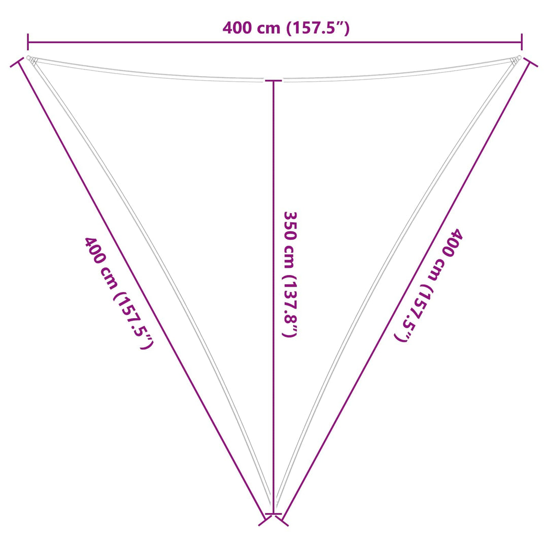 Solskugge Segel Ljusgrå Och Vit. 4 X 4 X 4 M