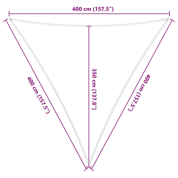 Solskugge Segel Ljusgrå Och Vit. 4 X 4 X 4 M