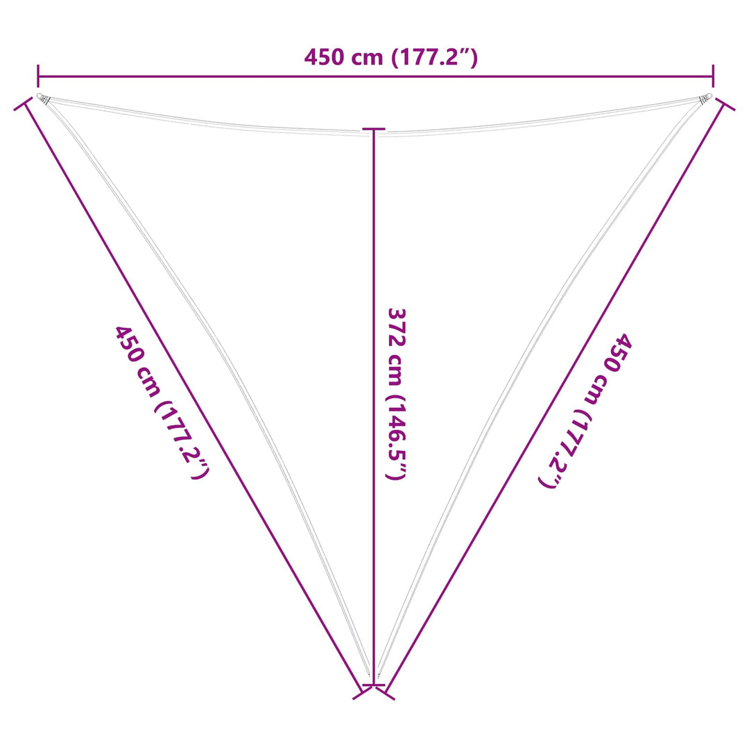 Solskugge Segel Ljusgrå Och Vit. 4,5 X 4,5 X 4,5 M