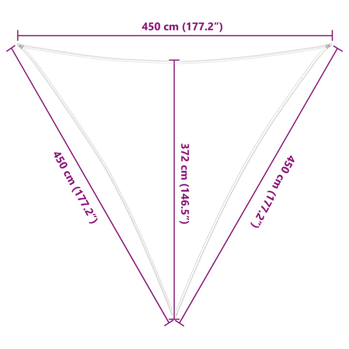 Solskugge Segel Ljusgrå Och Vit. 4,5 X 4,5 X 4,5 M