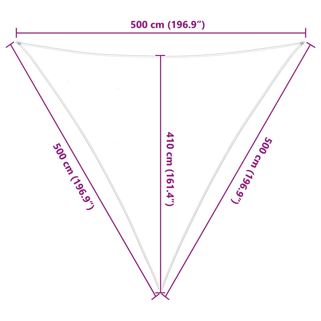 Solskugge Segel Ljusgrå Och Vit. 5 X 5 X 5 M
