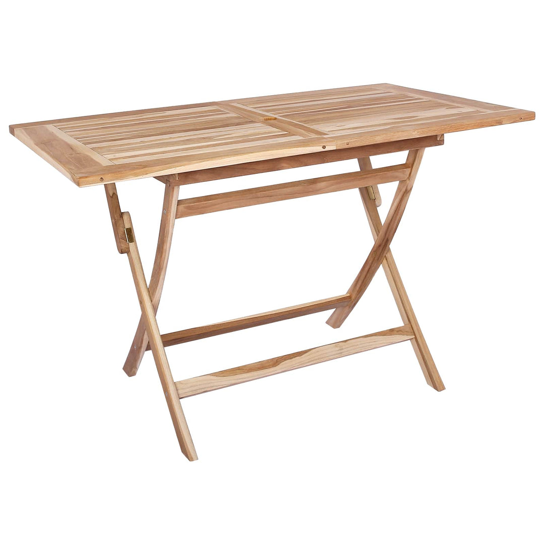 Hopfällbart Trädgårdsbord Naturlig 120 X 70 X 75,5 Cm