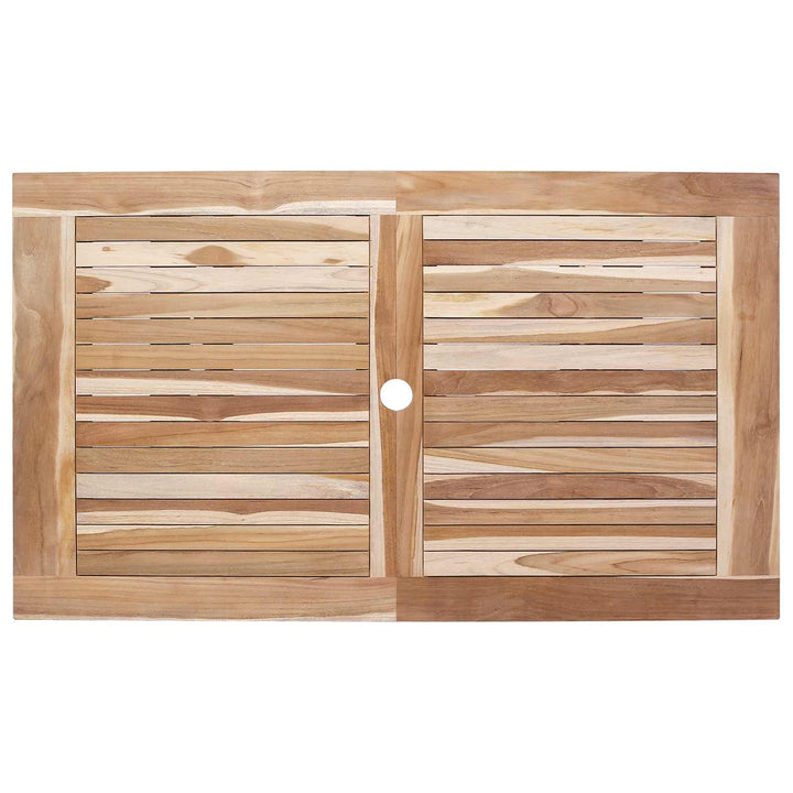 Hopfällbart Trädgårdsbord Naturlig 120 X 70 X 75,5 Cm