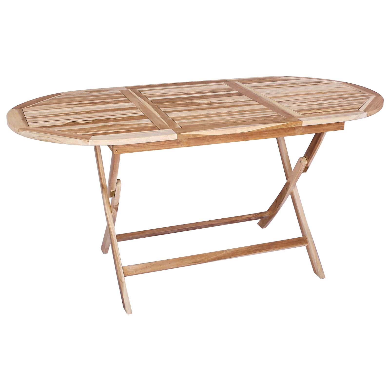 Hopfällbart Trädgårdsbord Naturlig 160 X 80 X 76 Cm