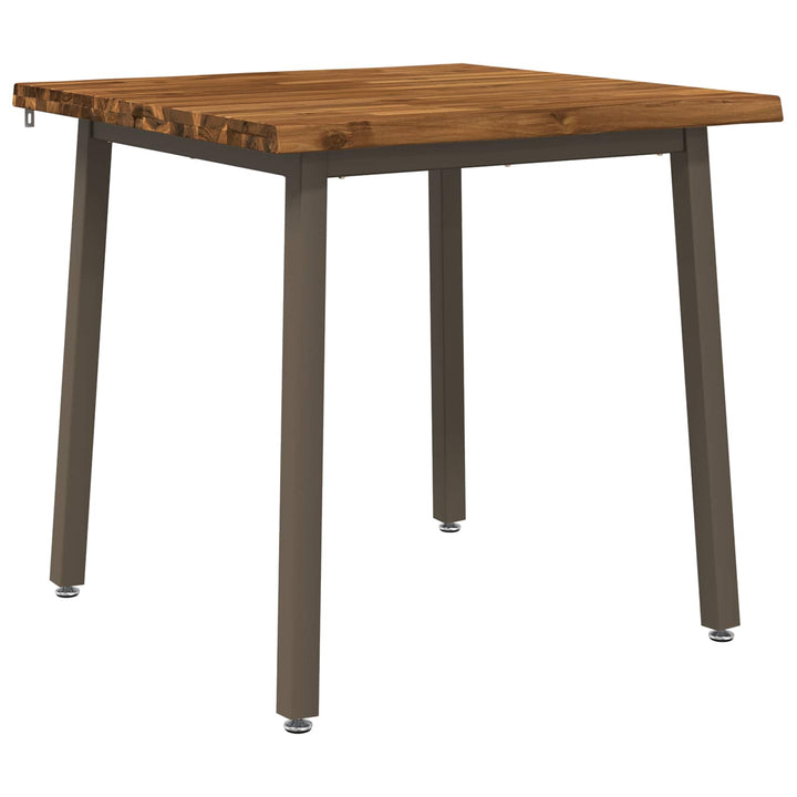 70 X 70 X 75 Cm Massivt Akaciaträ Naturlig Och Kaffe Fyrkantig