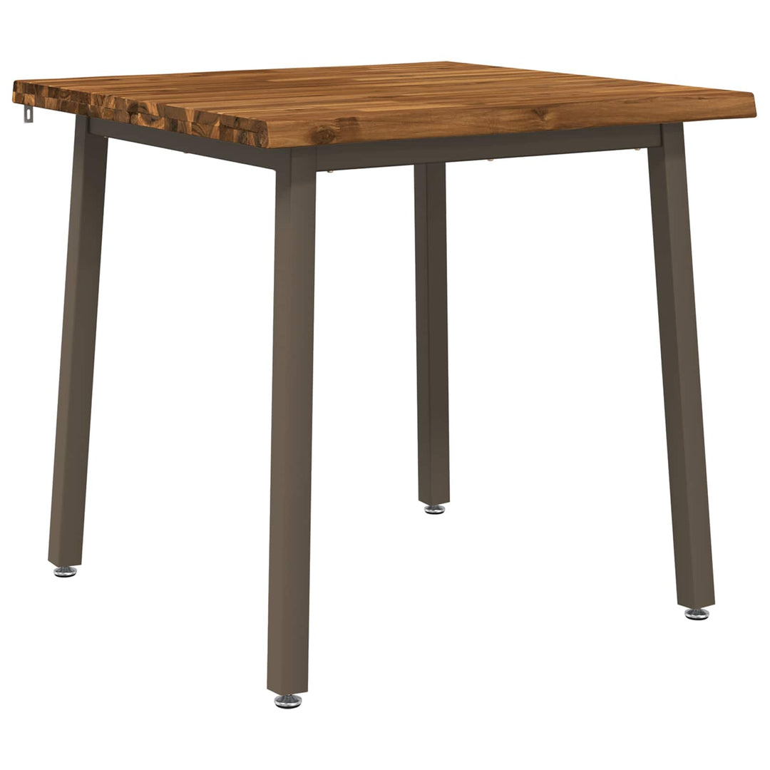 70 X 70 X 75 Cm Massivt Akaciaträ Naturlig Och Kaffe Fyrkantig
