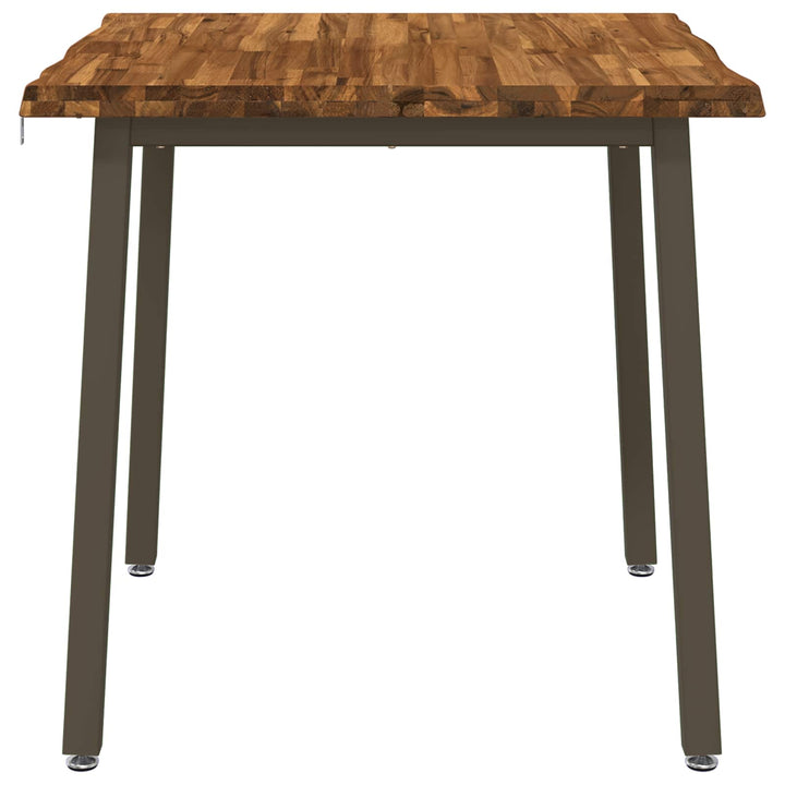 70 X 70 X 75 Cm Massivt Akaciaträ Naturlig Och Kaffe Fyrkantig