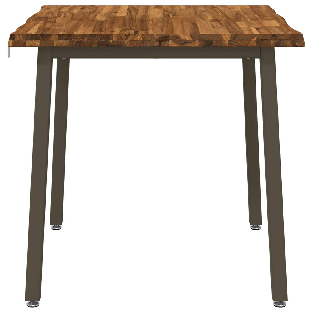 70 X 70 X 75 Cm Massivt Akaciaträ Naturlig Och Kaffe Fyrkantig