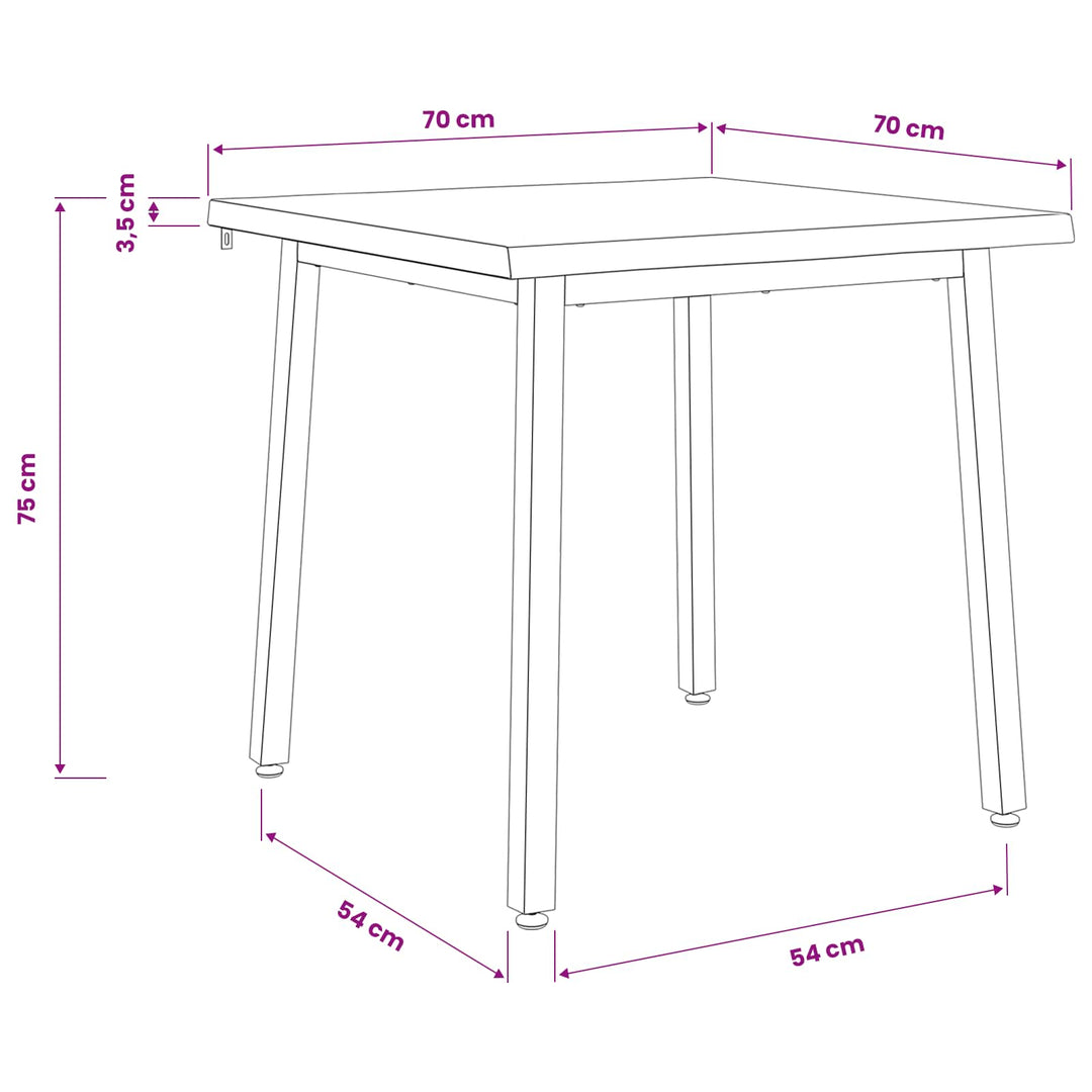 70 X 70 X 75 Cm Massivt Akaciaträ Naturlig Och Kaffe Fyrkantig