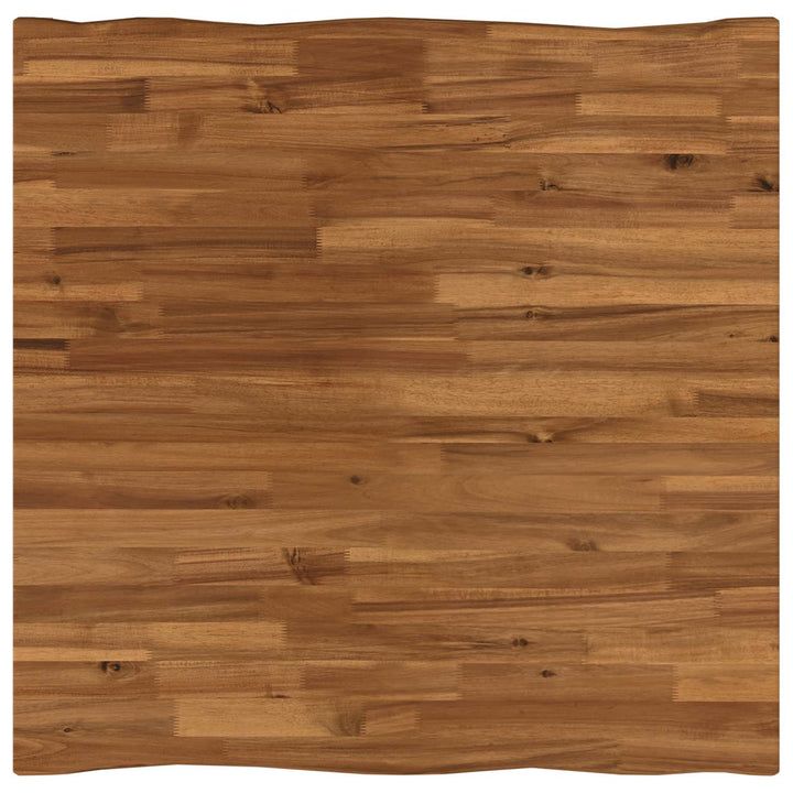 70 X 70 X 75 Cm Massivt Akaciaträ Naturlig Och Kaffe Fyrkantig