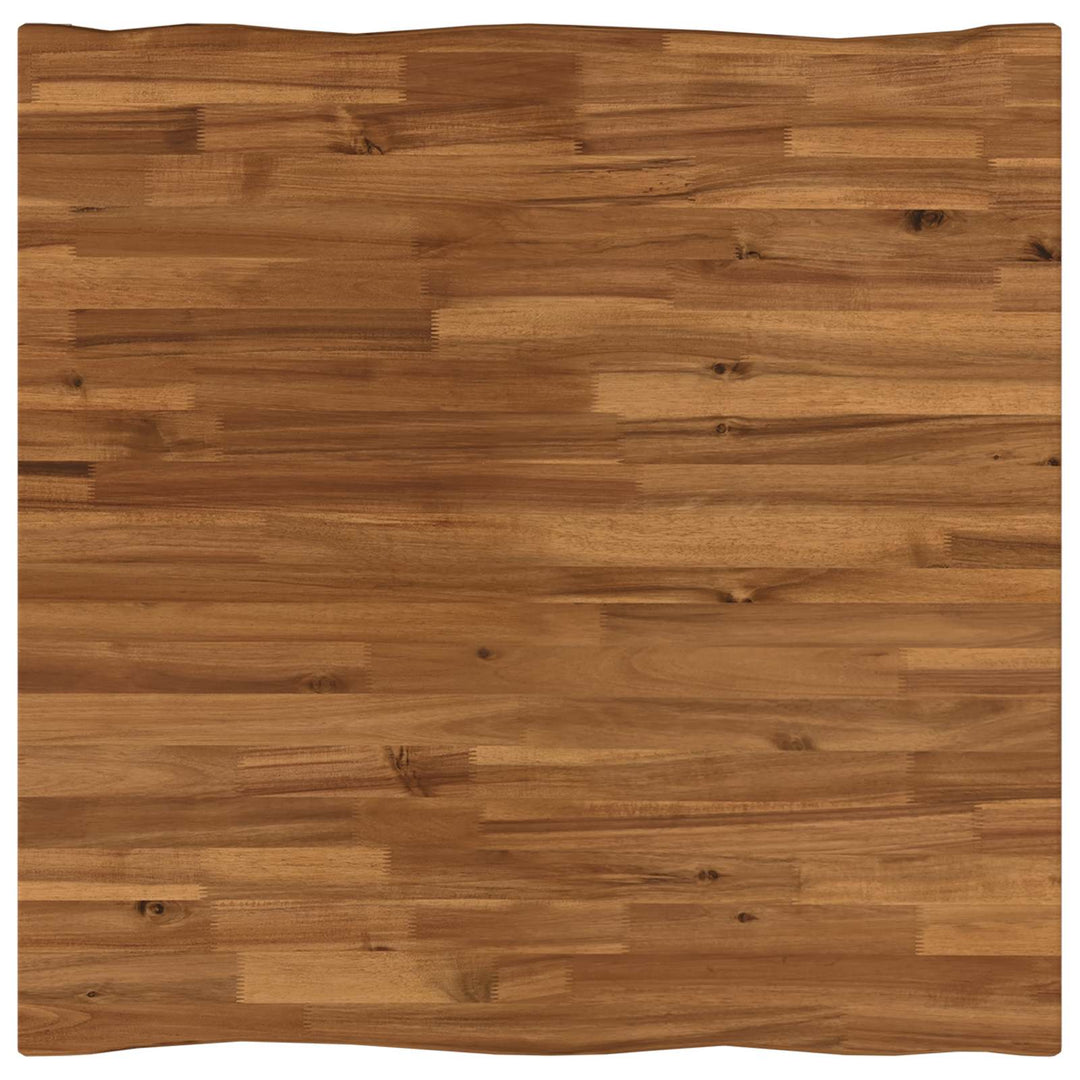70 X 70 X 75 Cm Massivt Akaciaträ Naturlig Och Kaffe Fyrkantig