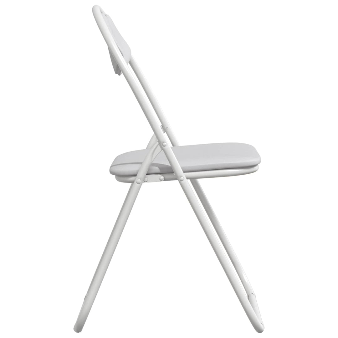 Fällstol 2 Pcs Vit 48 X 43,5 X 81 Cm Konstläder