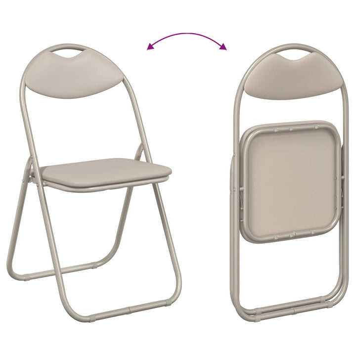 Fällstol 2 Pcs Sand 48 X 43,5 X 81 Cm Konstläder