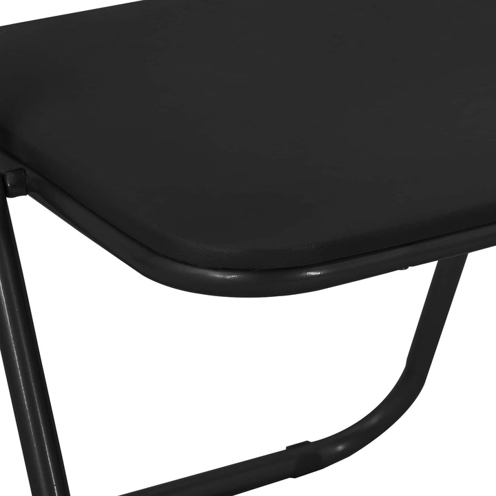 Fällstol 2 Pcs Svart 48 X 43,5 X 81 Cm Konstläder