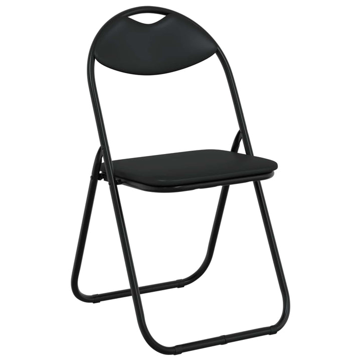 Fällstol 2 Pcs Svart 48 X 43,5 X 81 Cm Konstläder