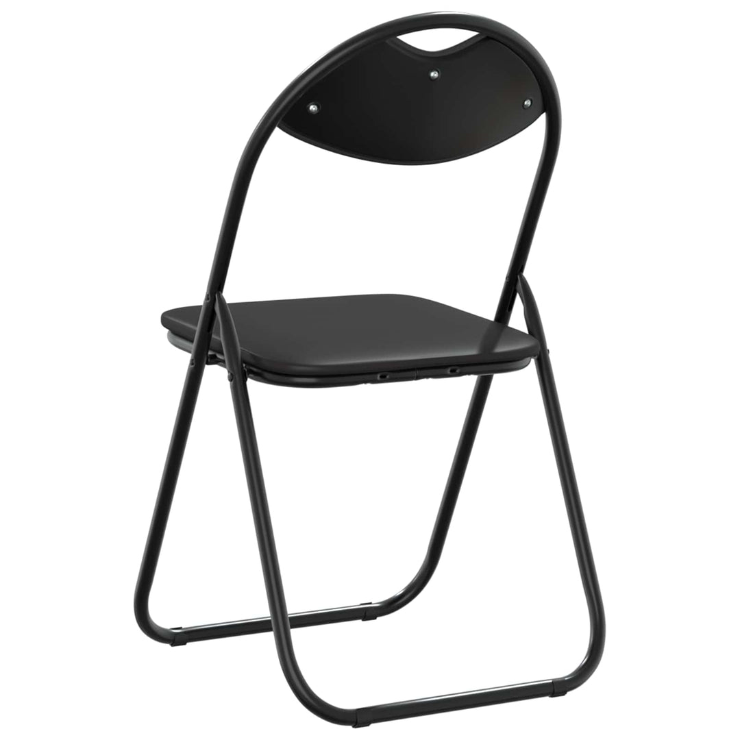 Fällstol 2 Pcs Svart 48 X 43,5 X 81 Cm Konstläder