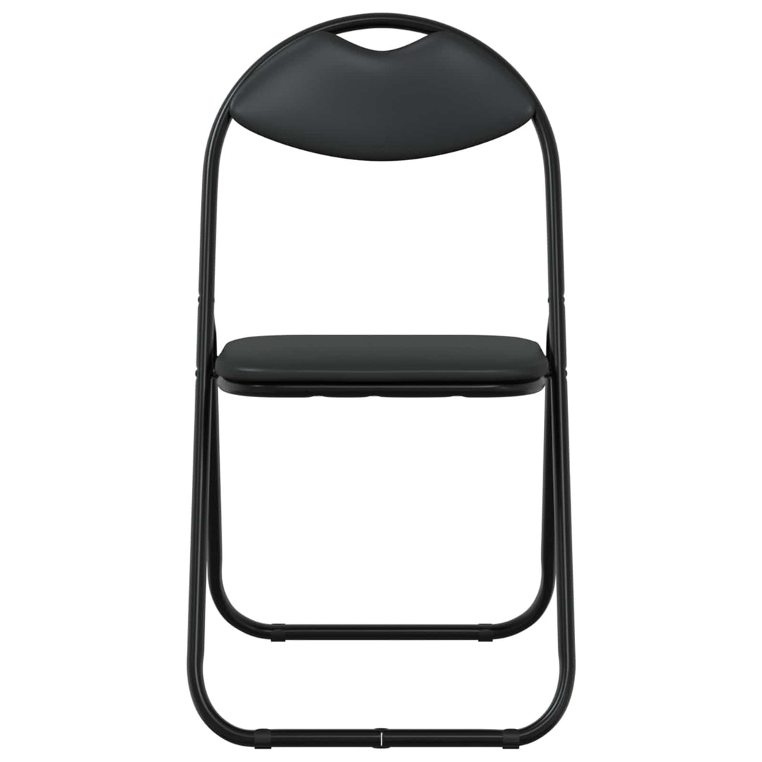 Fällstol 2 Pcs Svart 48 X 43,5 X 81 Cm Konstläder