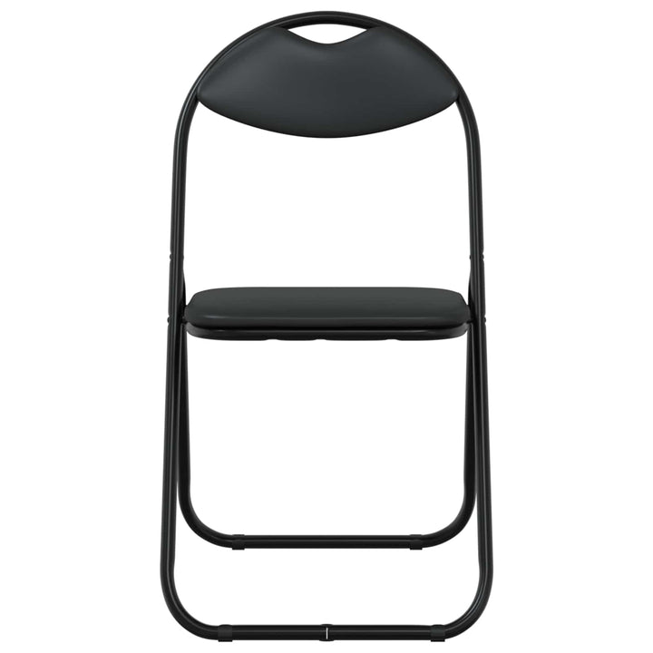 Fällstol 2 Pcs Svart 48 X 43,5 X 81 Cm Konstläder