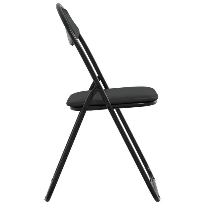 Fällstol 2 Pcs Svart 48 X 43,5 X 81 Cm Konstläder