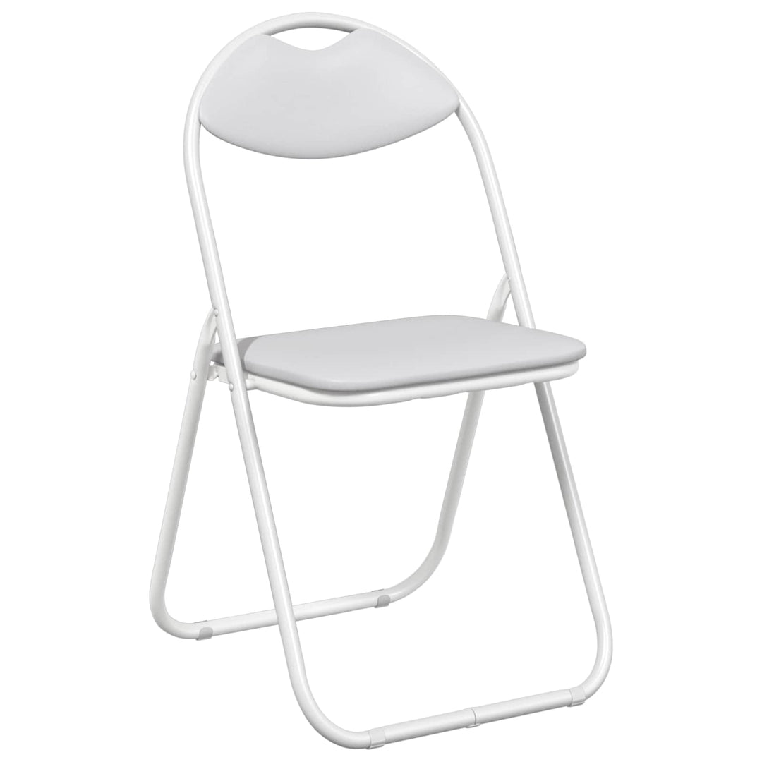 Fällstol 8 Pcs Vit 48 X 43,5 X 81 Cm Konstläder