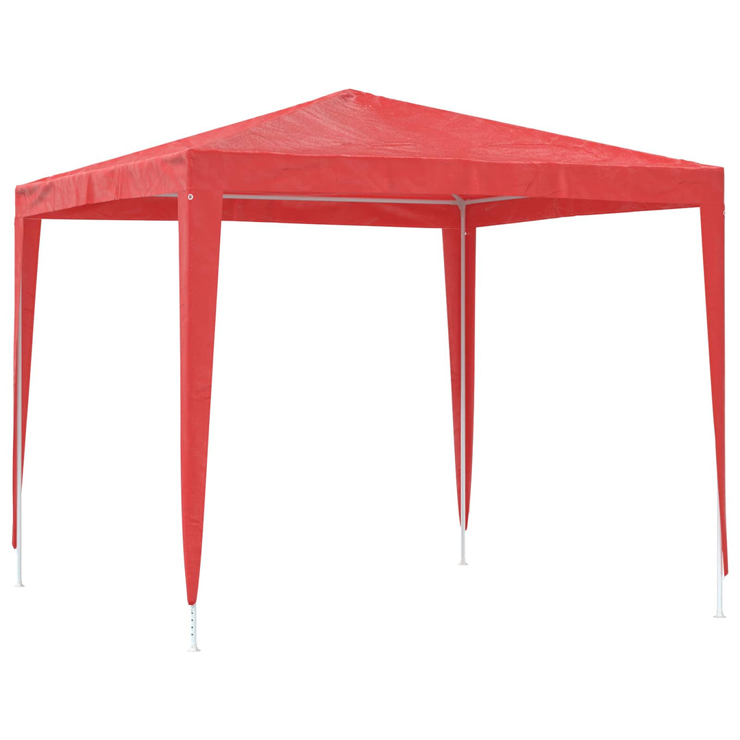 Partytält 250 X 250 X 240 Cm Röd Pe Och Stål