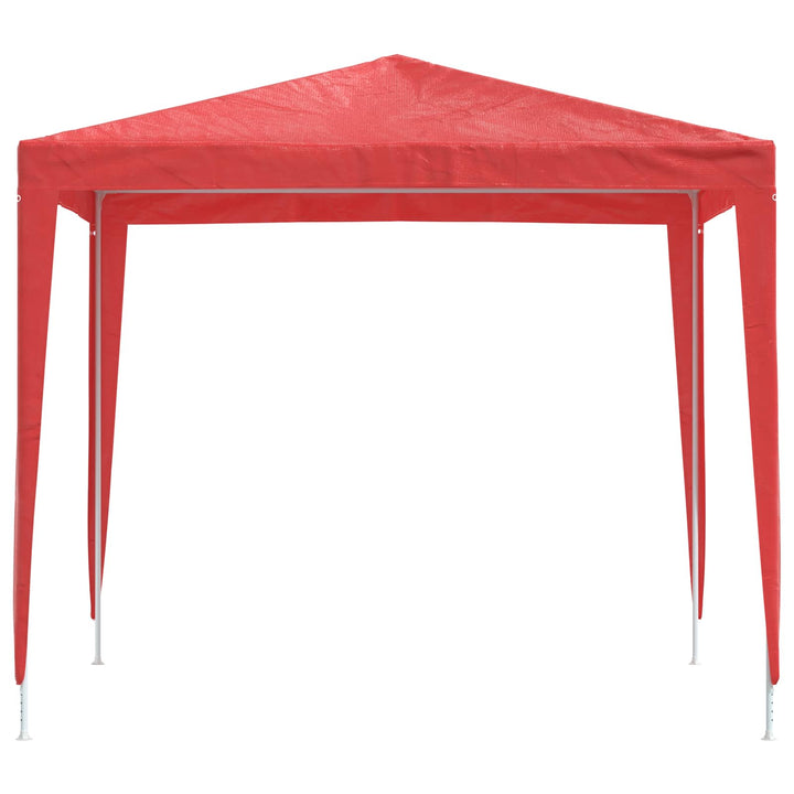 Partytält 250 X 250 X 240 Cm Röd Pe Och Stål