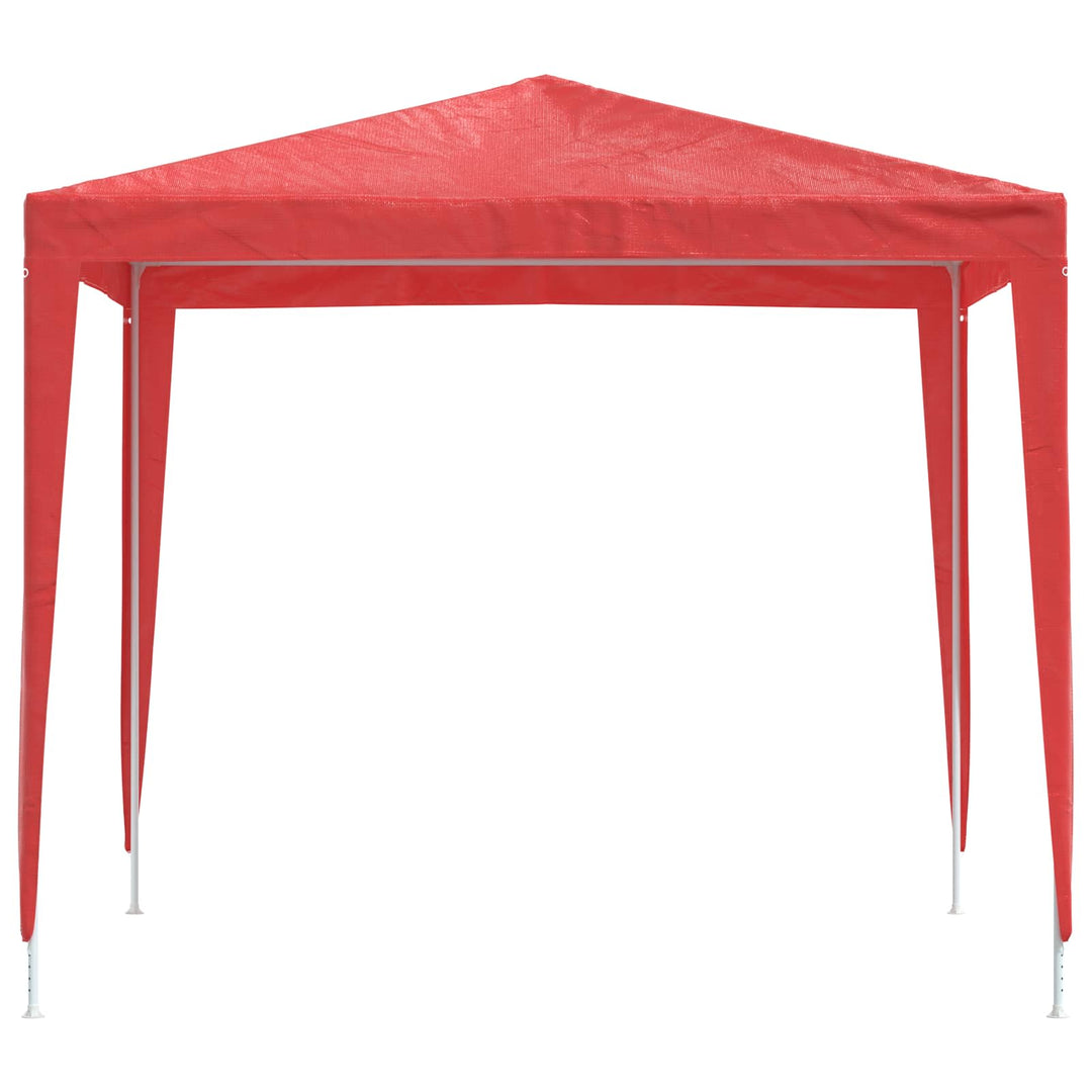 Partytält 250 X 250 X 240 Cm Röd Pe Och Stål
