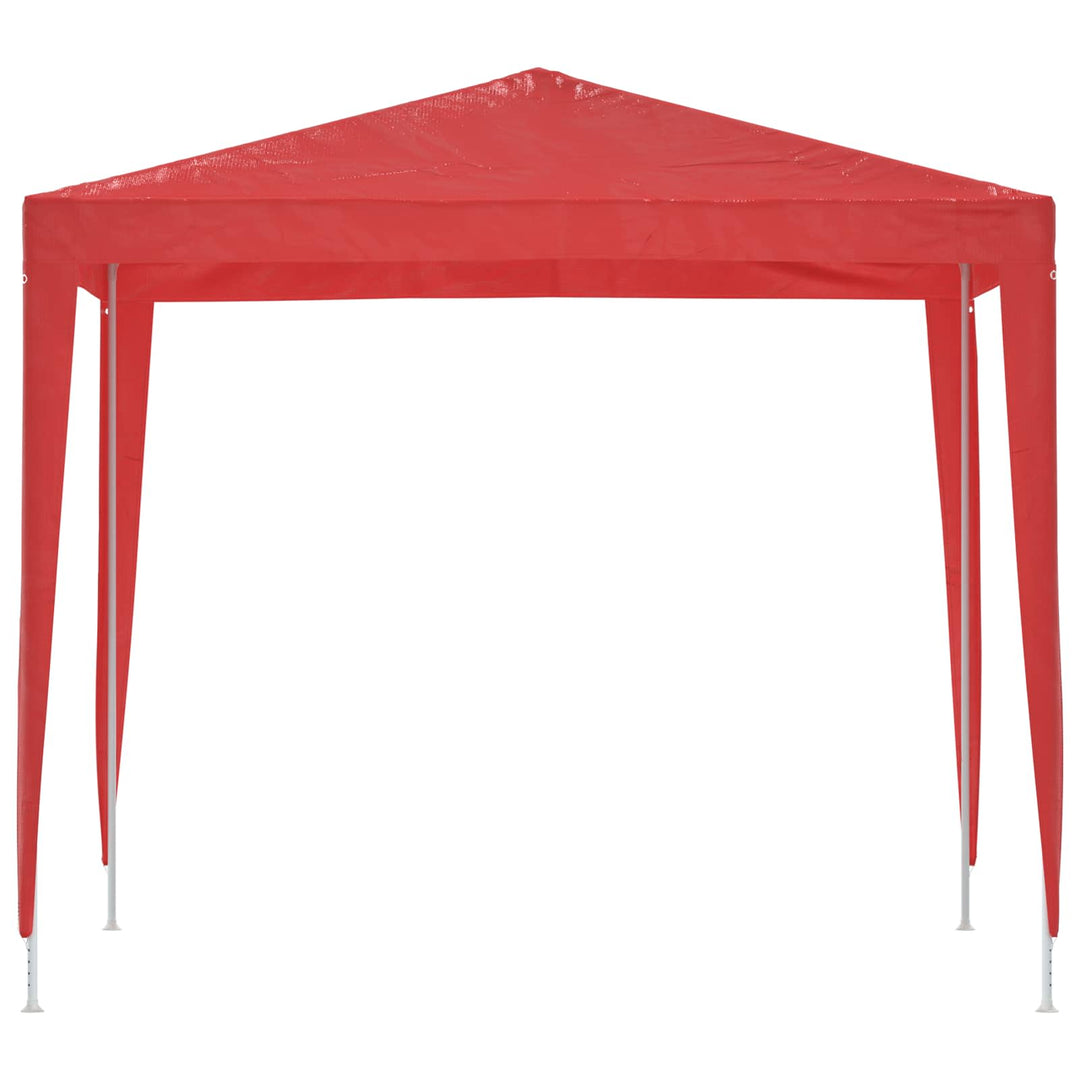 Partytält 250 X 250 X 240 Cm Röd Pe Och Stål